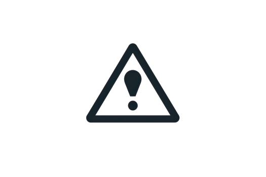 Warning exclamation mark in a triangle icon. Isolated on transparent background. Symbol for caution, alert, or safety notice. png