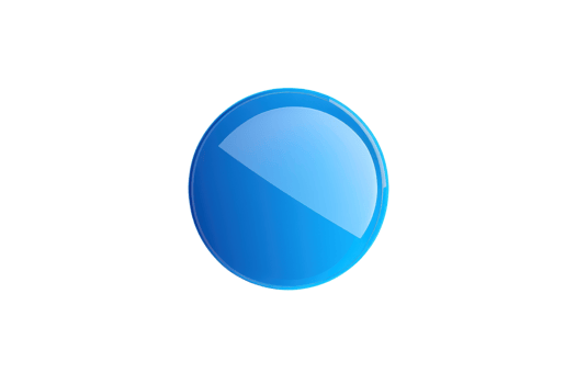 Vibrant blue sphere with a glossy finish. Isolated on a transparent background. perfect for graphic design and illustration projects. png