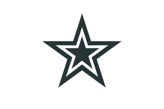 Black star outline icon on transparent background. Perfect for logos, graphic design, decoration, and more. png