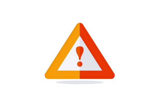Illustration of a caution sign with an exclamation mark, symbolizing alert, warning, and hazard in a triangular shape. png