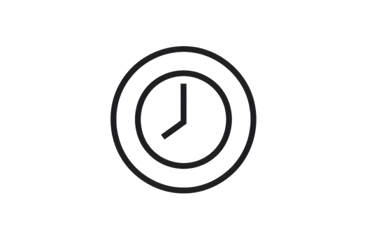 Minimalistic icon of a clock indicating time management, punctuality, and schedule concepts. Ideal for business and productivity illustrations. png