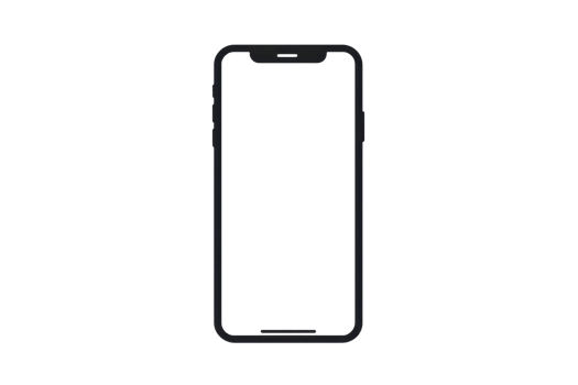 Modern smartphone mockup with blank screen, isolated on transparent background. Perfect for app design presentations or UI demos. png