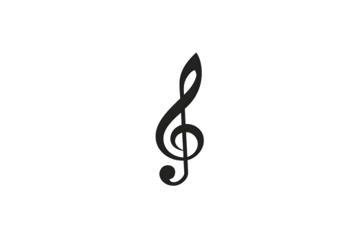 Black music clef symbol isolated on transparent background. perfect for music-related designs, educational materials, and creative projects. png