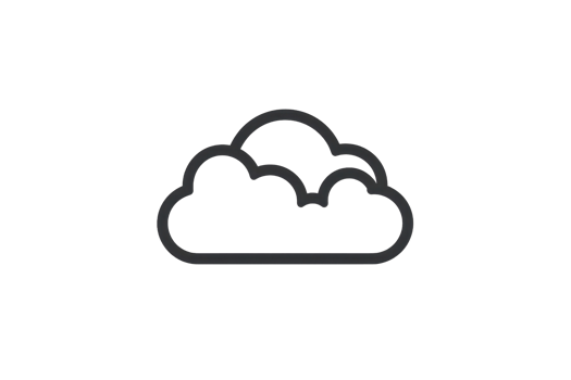 Simple black cloud icon, perfect for weather-related designs, digital presentations, and minimalist graphic projects. png