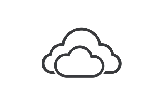 Minimalist cloud icon illustration for weather, storage, or technology themes. Perfect for web, mobile apps, or print designs. png