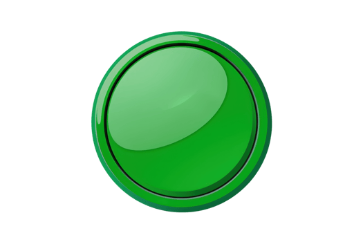 Bright green button on a transparent background, ideal for website design, app interfaces, and digital graphics projects. png