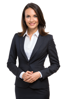 Confident woman in business attire png