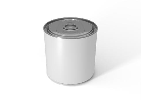 Tin can package mockup png
