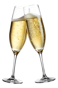 Toast with champagne at a party png