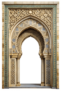 Detailed Moroccan archway design png