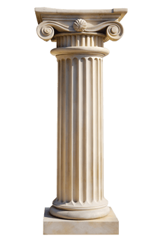 Crafted stone column with classic design png