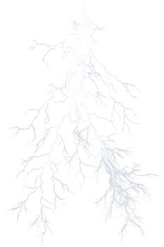 Intricate lightning on white backdrop png