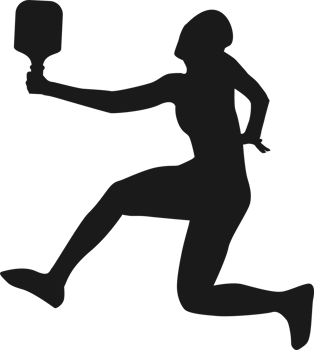 Pickleball player woman silhouette png