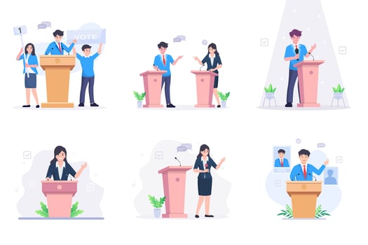 Presidential Election Speech Illustration vector