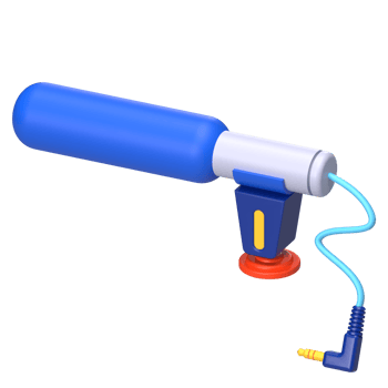 3D Microphone Boom Icon for Audio Capture on Film Sets png