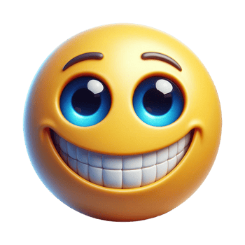 Grinning Face emoji realistic png