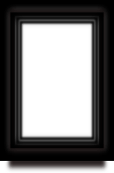 Rectangle black picture frame, 3d blank border. png