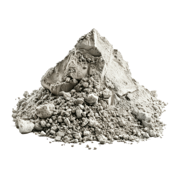 Cement dust pile isolate on transparency background png