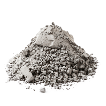 Cement dust pile isolate on transparency background png