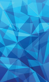 Abstract low poly triangle pattern blue gradient wallpaper vector