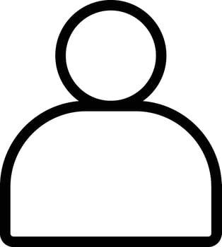 Simple User Profile Icon Outline vector