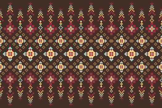 Cross stitch traditional ethnic pattern. vector