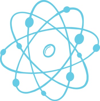 Atom Icon. Molecule Icon. Atom Molecule Logo vector