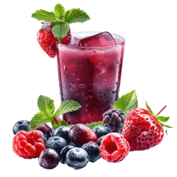 berry juice drink isolate on transparency background png