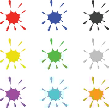 Colored ink illustration vector