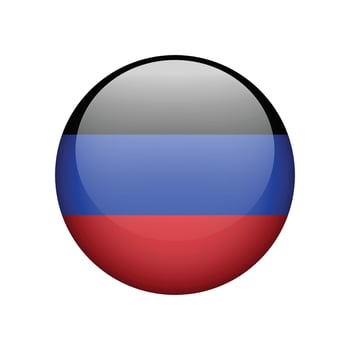 Donetsk People's Republic flag circle icon design. illustration vector