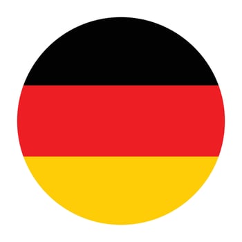 Flag of Germany. An illustration of the Germany round flag. vector