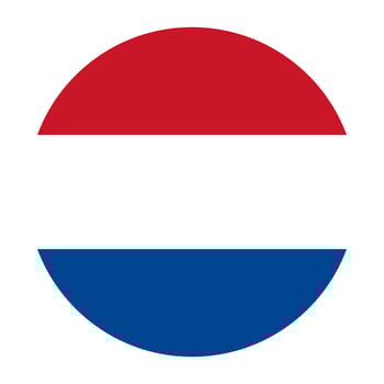 Flag of the Netherlands. An illustration of the Netherlands round flag. vector