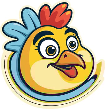 Simple and elegant chicken designs illustration logo vector