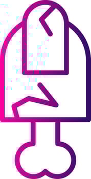 Scary Finger Line Gradient Icon vector