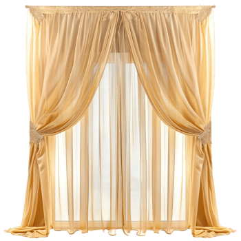 Curtains front view full length isolate on transparency background png