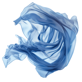 floating fabric blowing isolate on transparency background png