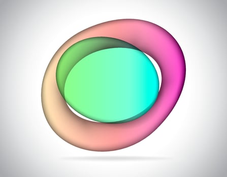 Abstract elliptic colorful glass vector