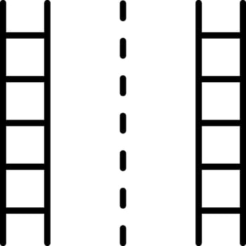 A black and white film strip with two lines vector