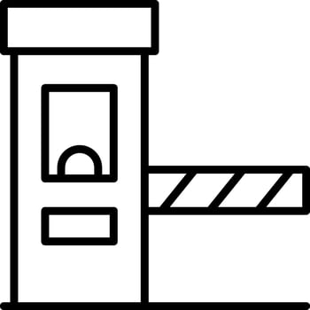 A black and white illustration of a barrier vector