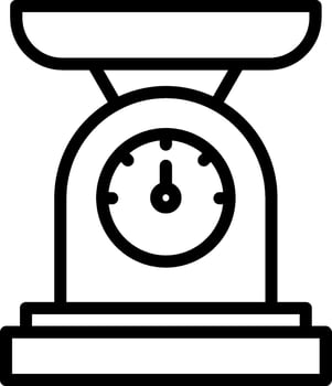 A black and white illustration of a scale vector