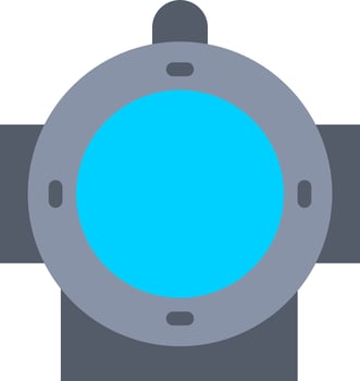 A blue light on a white background vector