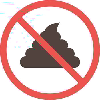 A no poo sign on a white background vector