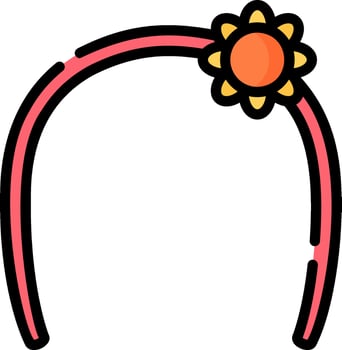A cartoon sunflower headband on a white background vector