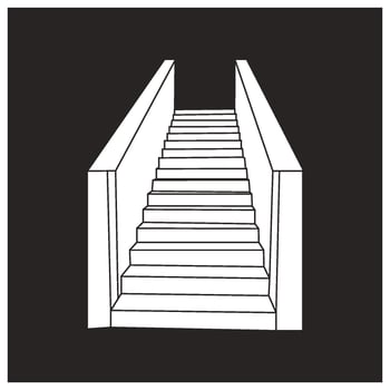 stair icon logo design vector
