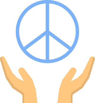 Peace symbol illustration vector