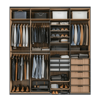 Modern Closet top view full length isolate on transparency background png