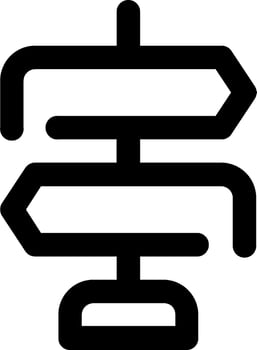 A black and white sign with arrows pointing in different directions vector