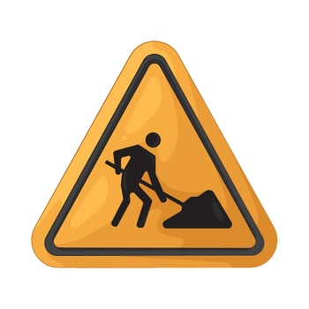 Illustration of road repair sign vector