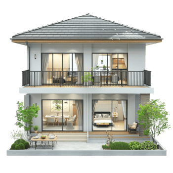 Patio Home isolate on transparency background png
