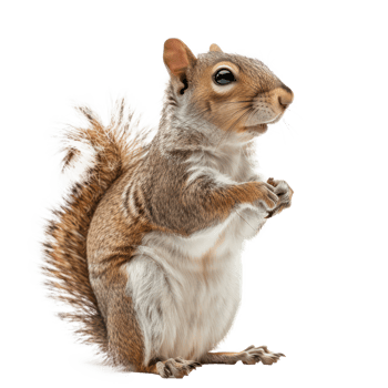Squirrel full body isolate on transparency background png